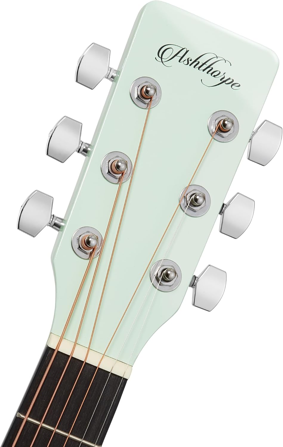 Ashthorpe Full-Size Cutaway Thinline Acoustic-Electric Guitar Package - Premium Tonewoods - Mint Green