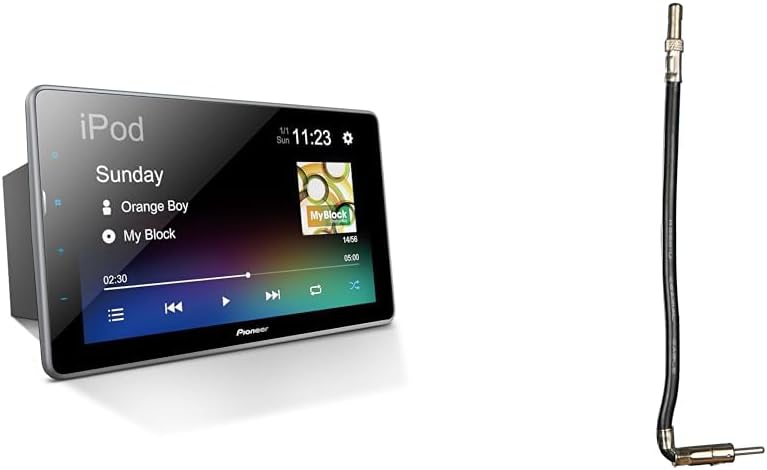 Pioneer DMH-T450EX Digital Multimedia Receiver with Weblink, 9” Capacitive Touchscreen & Metra 40-CR10 Chrysler/Dodge/Jeep/Ford/GM 2002-Up Car Antenna Adapter Cable