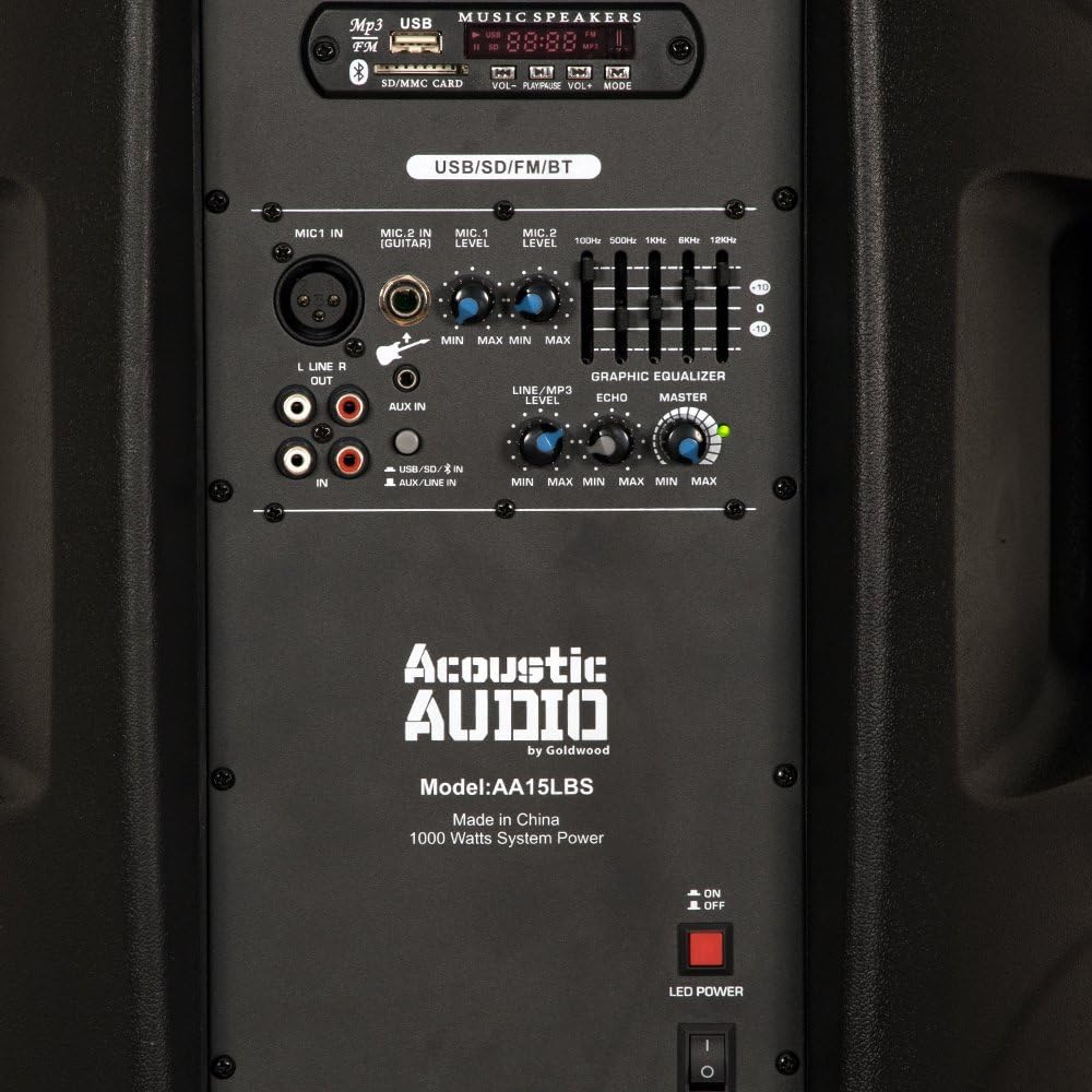 Acoustic Audio AA15LBS Powered 2000W 15