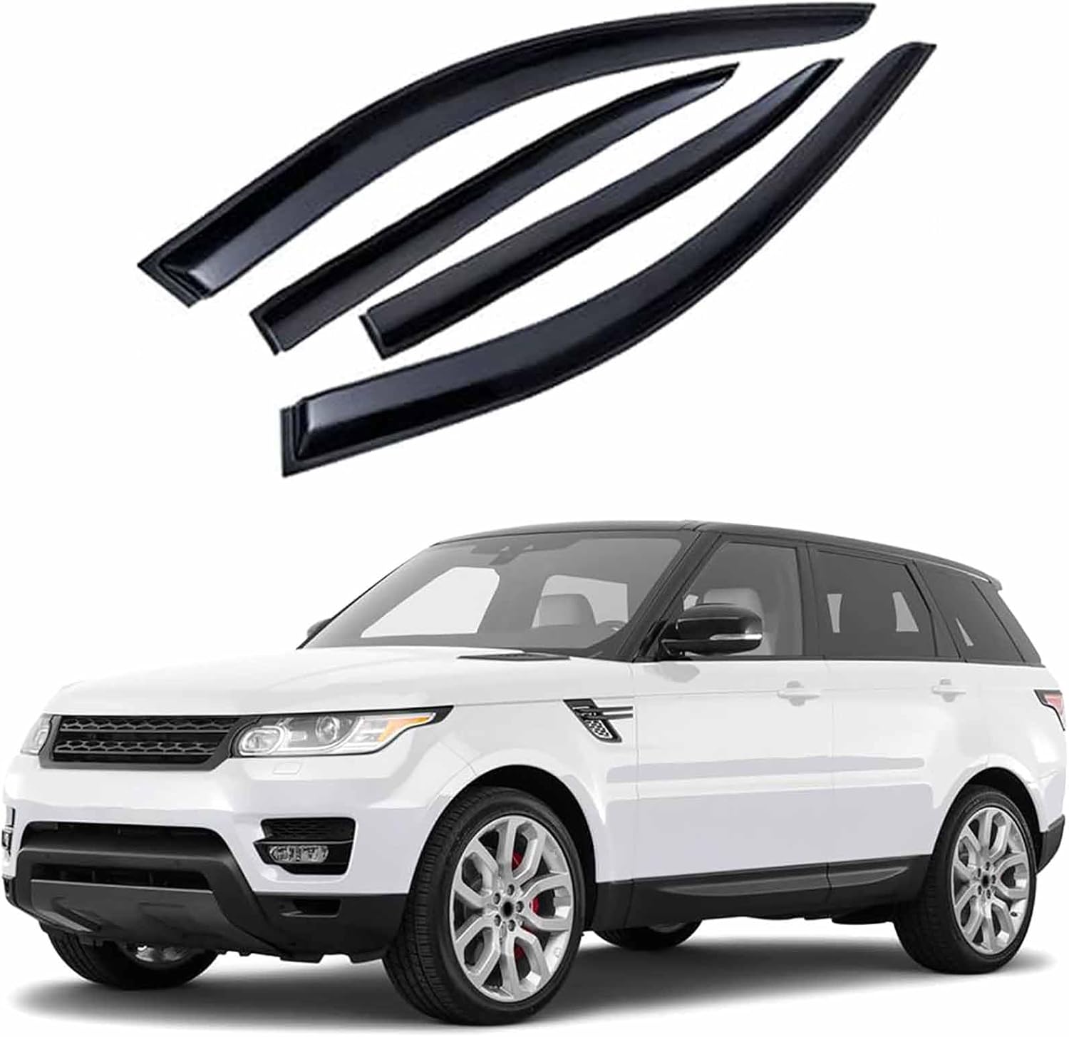 Car Window Visors Rain Guards for Rover Range Rover Sport 2014-2022, Side Window Wind Deflectors Window Rain Guards Out-Channel Window Vent Wind Deflectors Visors Shades Exterior Accessories