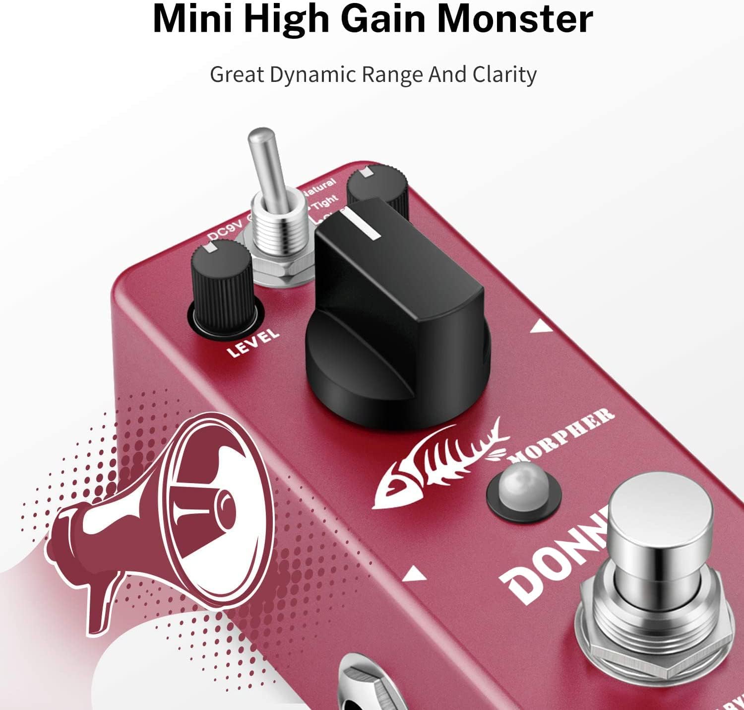 Donner Distortion Guitar Pedal and Guitar Power Supply 10 Isolated DC Output for 9V/12V/18V Effect Pedal