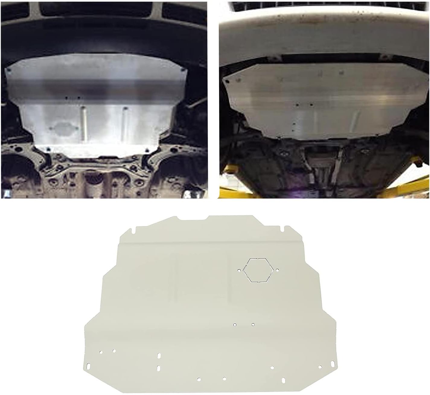 ECOTRIC Aluminum Skid Plate Belly Pan Compatible with 1998-2010 Volkswagen VW Jetta Golf Beetle MK4