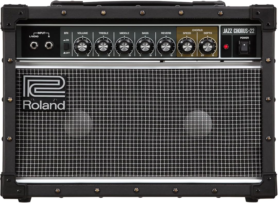 Roland JC-22 Jazz Chorus | Ultra-Compact Guitar Amplifier | Iconic JC Clean Tone | Signature Chorus Effect | Powerful 30-Watt Stereo Amp | Dual 6.5” Speakers | Enhances Pedals, Multi-FX & More
