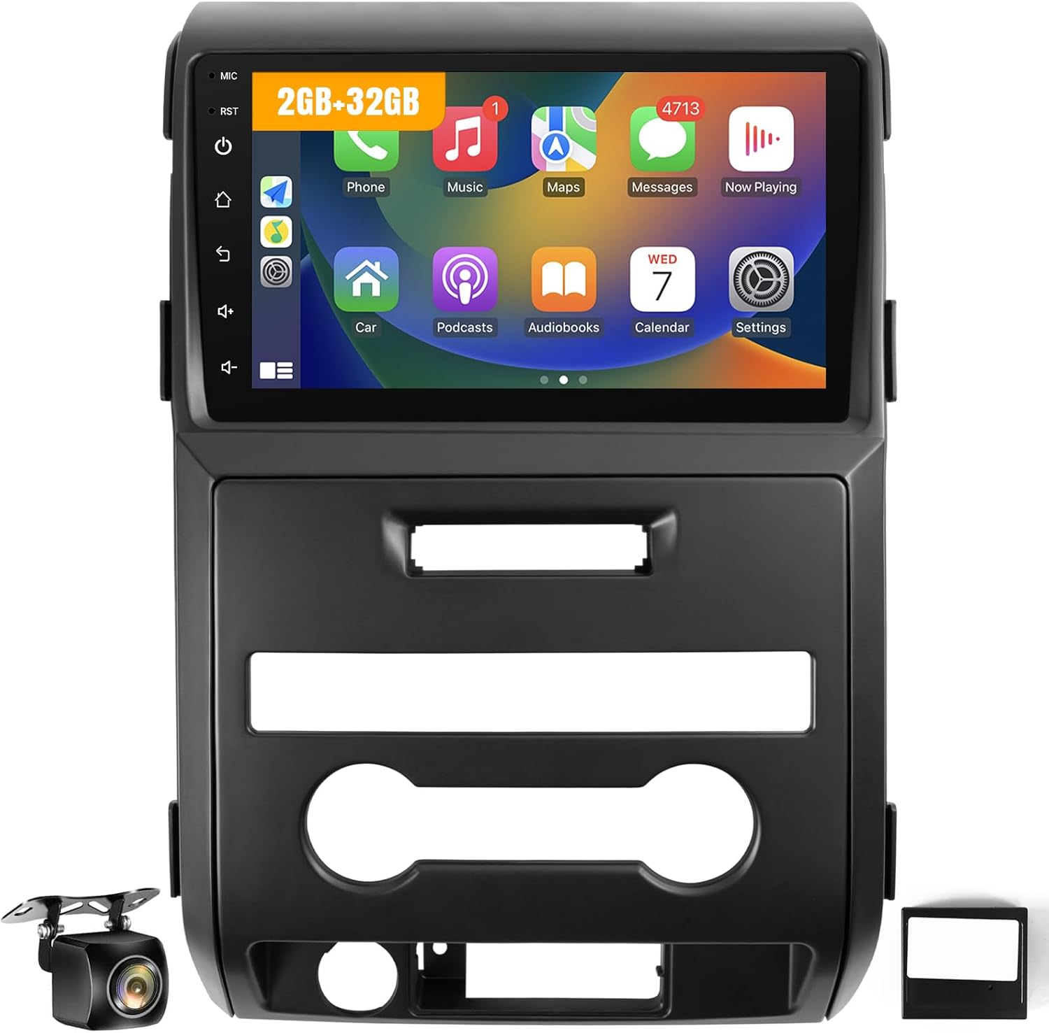 Leadfan Car Stereo Radio for Ford F150 2009 2010 2011 2012 2013 with Apple CarPlay/Android Auto/WiFi/Mirror Link/GPS Navigation/SWC/Backup Camera/Mic (2G+32G for Ford F150 2009-2012)