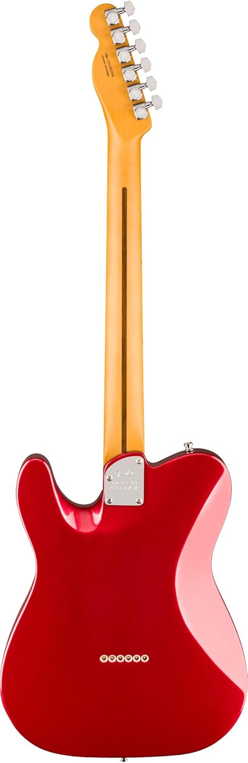 Fender American Ultra II Telecaster - Sinister Red Bundle with Case, Strap, Cable, Hat, and Guitar Cleaning Kit