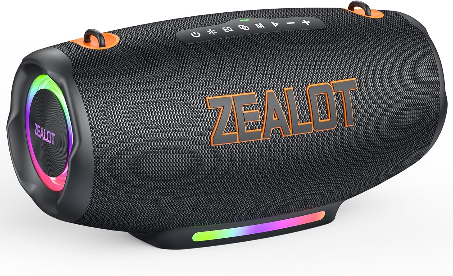 ZEALOT Bluetooth Speaker, 120W MAX Loud Portable Outdoor Speaker Bluetooth with Bidirectional Fast Charging/LED Lights/IPX6 Waterproof/Power Indicator/EQ/TF/AUX