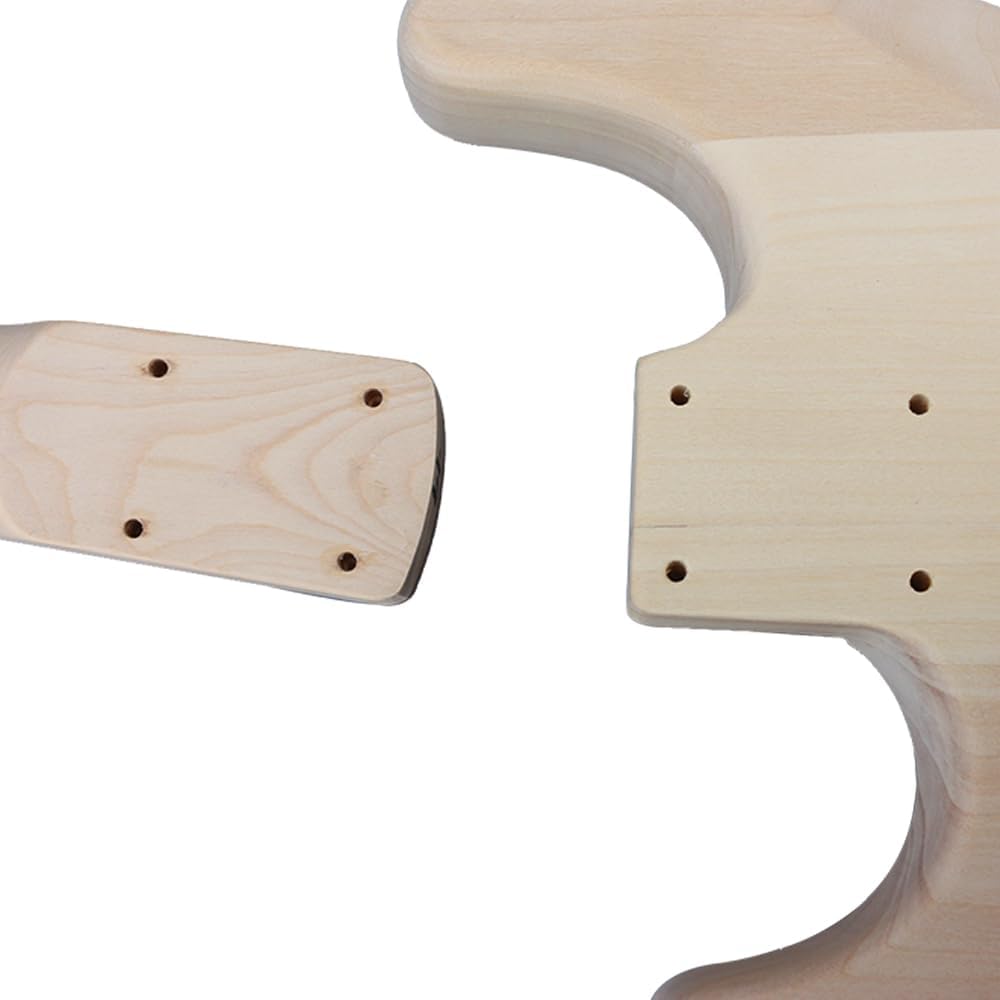Yinfente DIY Guitar Kit With Basswood Body Maple Neck With Rosewood Fretboard 6 String DIY Electric Guitar Kit With All Components To Build Your Own Guitar