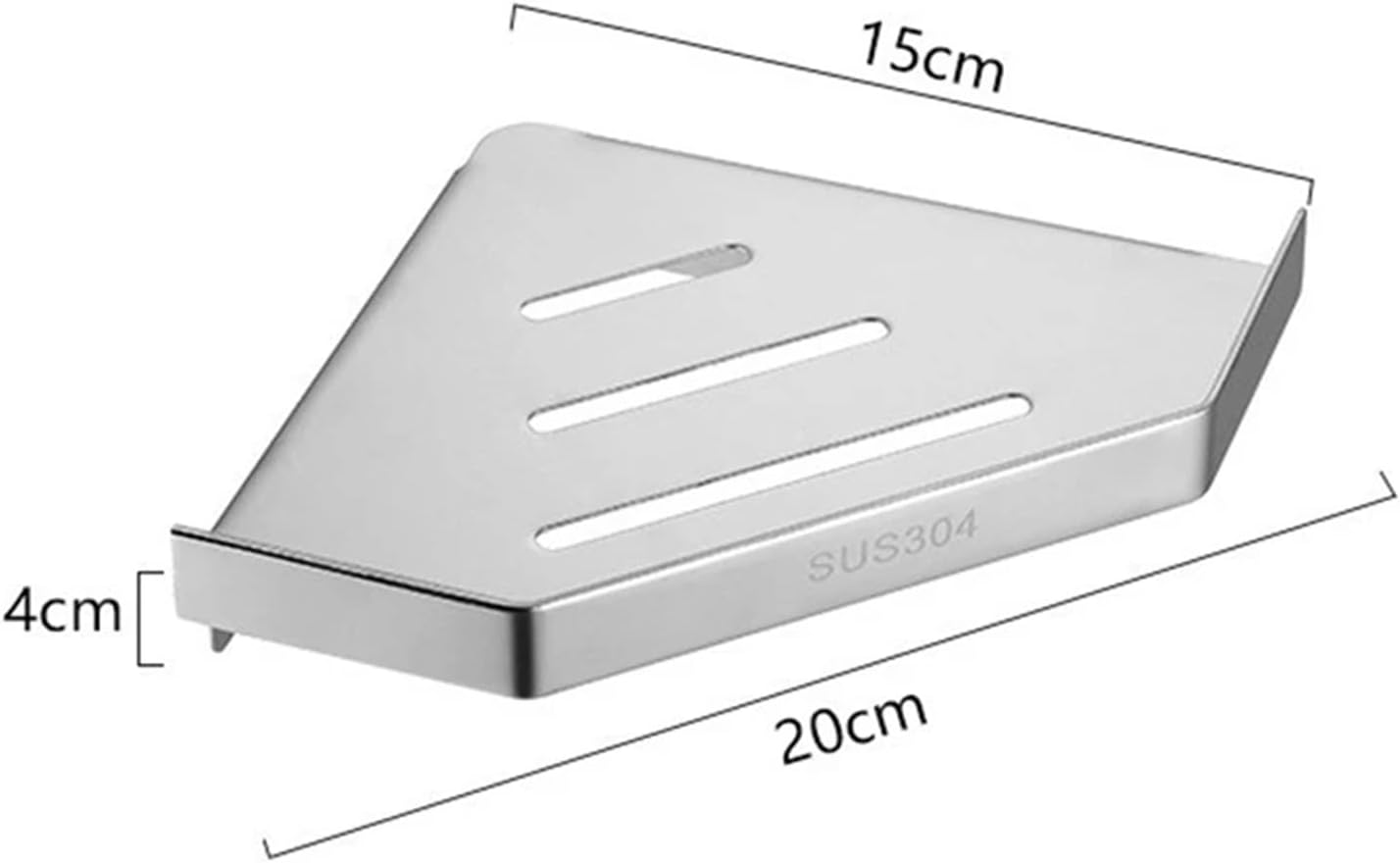 1Pcs Corner Shelf Stainless Steel Shower Anti-Rust Corner Storage Shower Organizer Wall Mount for Kitchen Bathroom