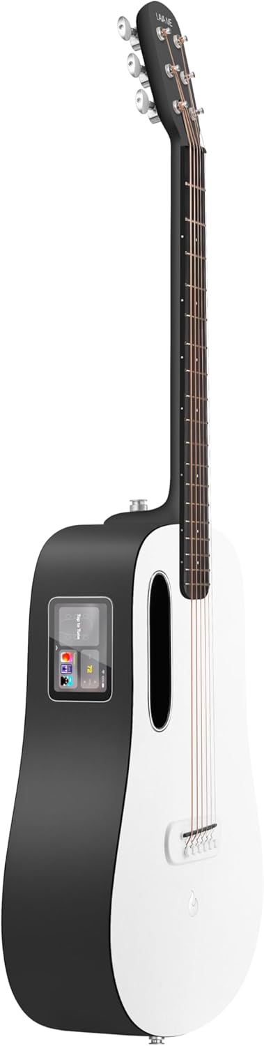 LAVA ME PLAY Smart Guitars,HILAVA 2.0 System Acoustic Electric Guitar,Right Handed 6 Steels String Acustica Guitarra For Adults & Teens & Beginner (36', LITE BAG,Nightfall & Frost White)