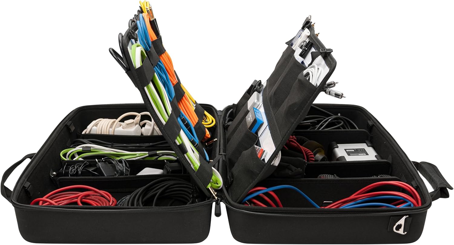 Magma AllGanizer Pro Accessory Case for Organizing and Storing Cables, Adapters, Microphones, Small Mixers or Production and Podcast Equipment; Keeps your Gear Safe, Secure and Organized