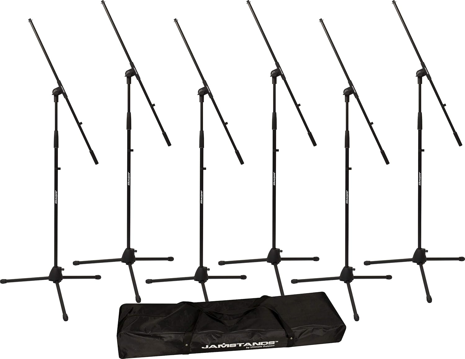 Ultimate Support JamStands MCFB6PK 6-Pack Tripod Mic Stand Bundle for Bands & Studios