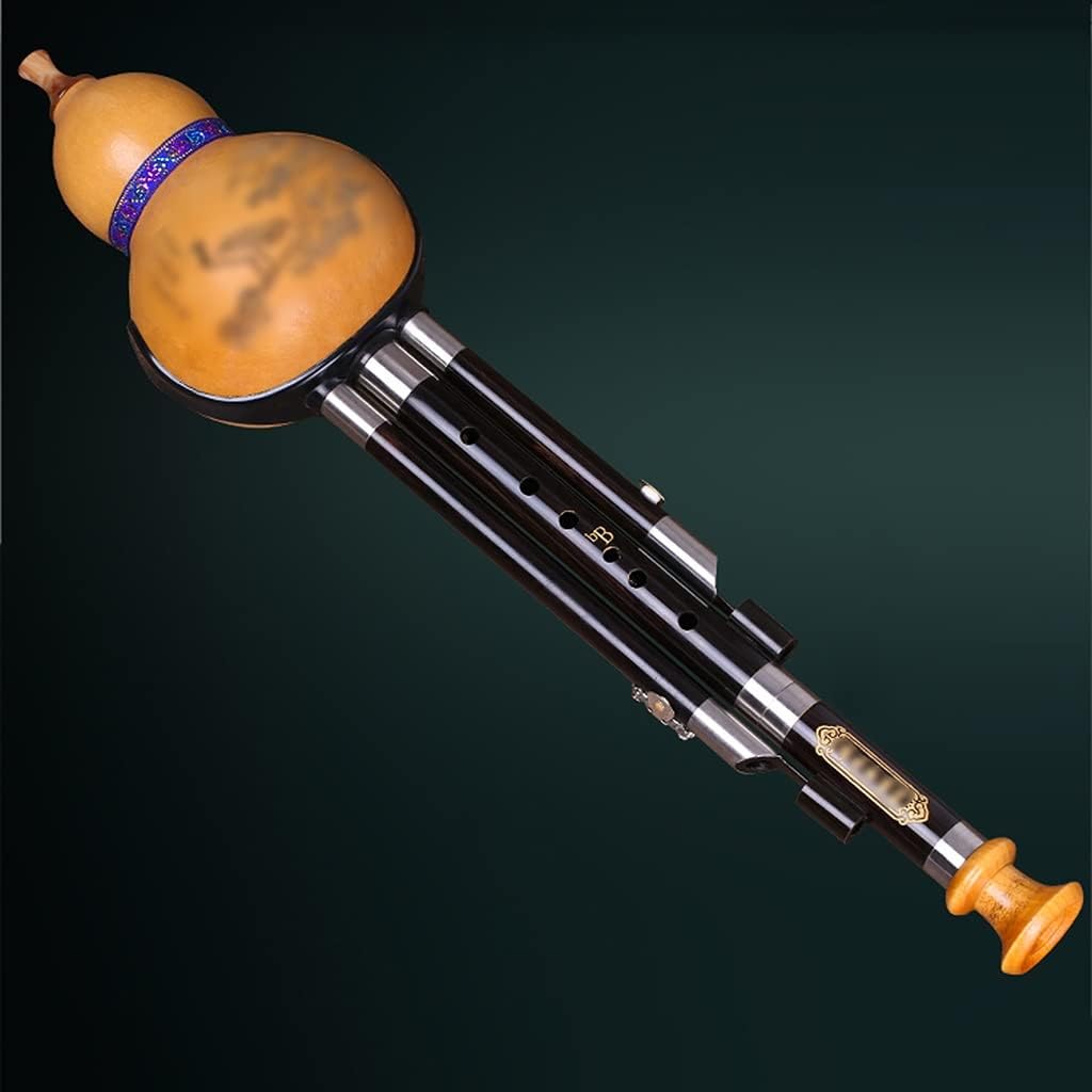 Mobkid Ebony Cucurbit Silk Removable Cucurbit Silk Chinese Wind Instrument Suitable for Adults Children and Beginners (Color : Yellow, Size : B-Flat)