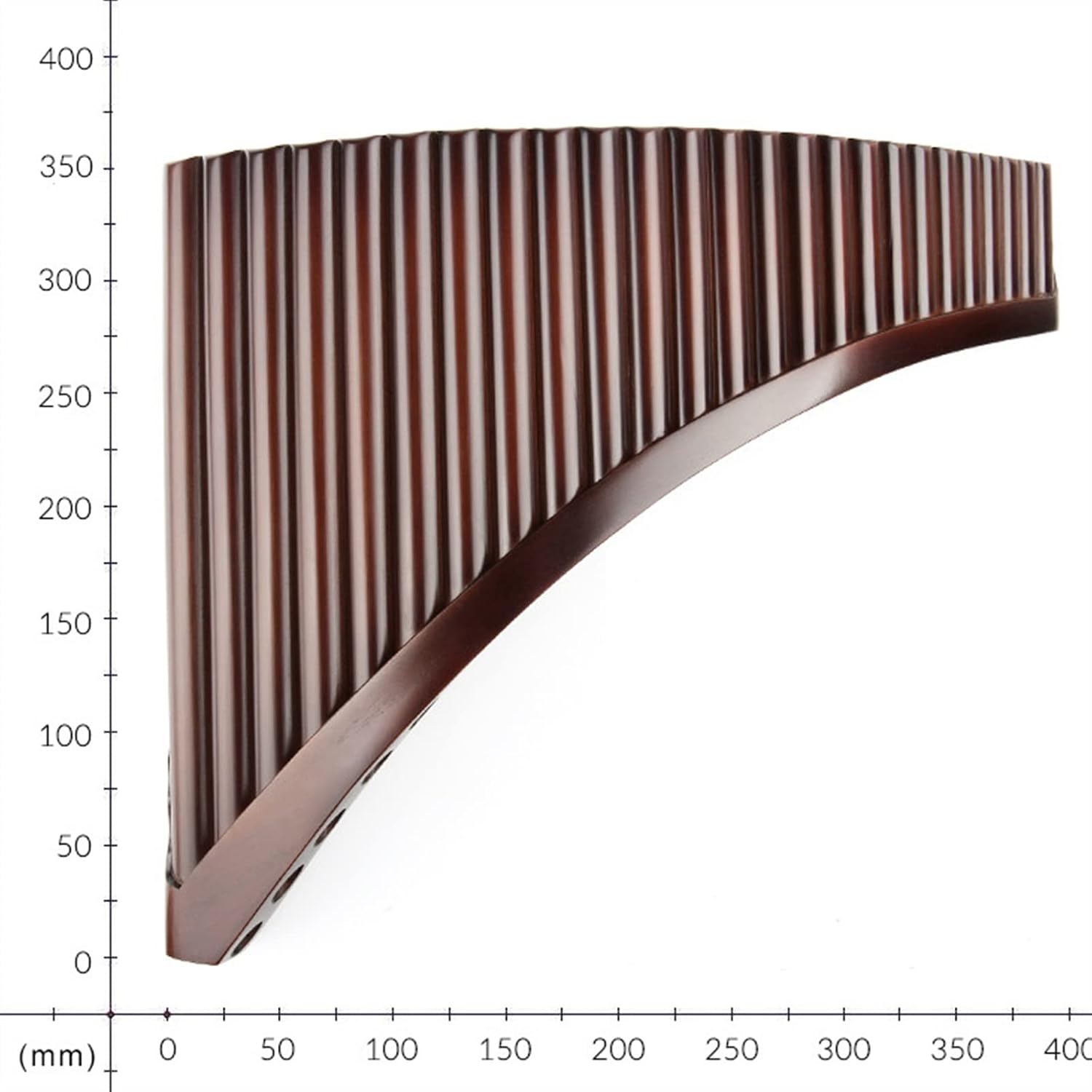 25 Pipes C Key Brown Pan Flute Traditional Woodwind Instrument Bamboo Handmade Pipe (Color : Right)