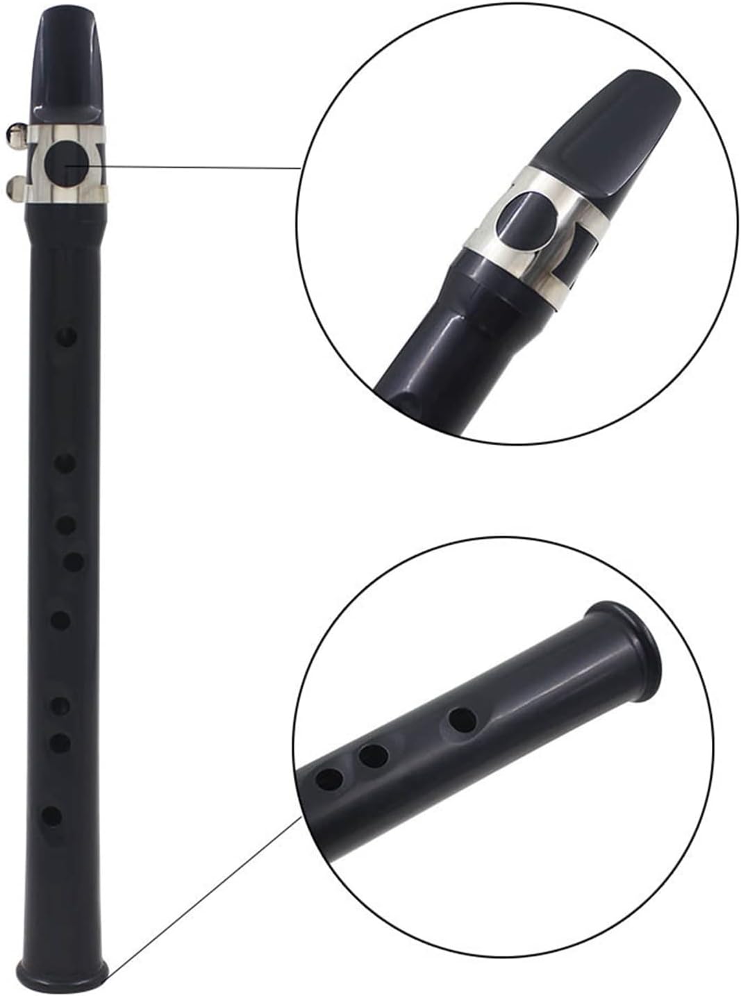 KESHUO Small Saxophone Pocket Saxophone E-Flat Beginner No Button Wind Mini Saxophone Instrument Multi-Color Optional Brass Sax Beginners Kit (Color : Sky Blue)