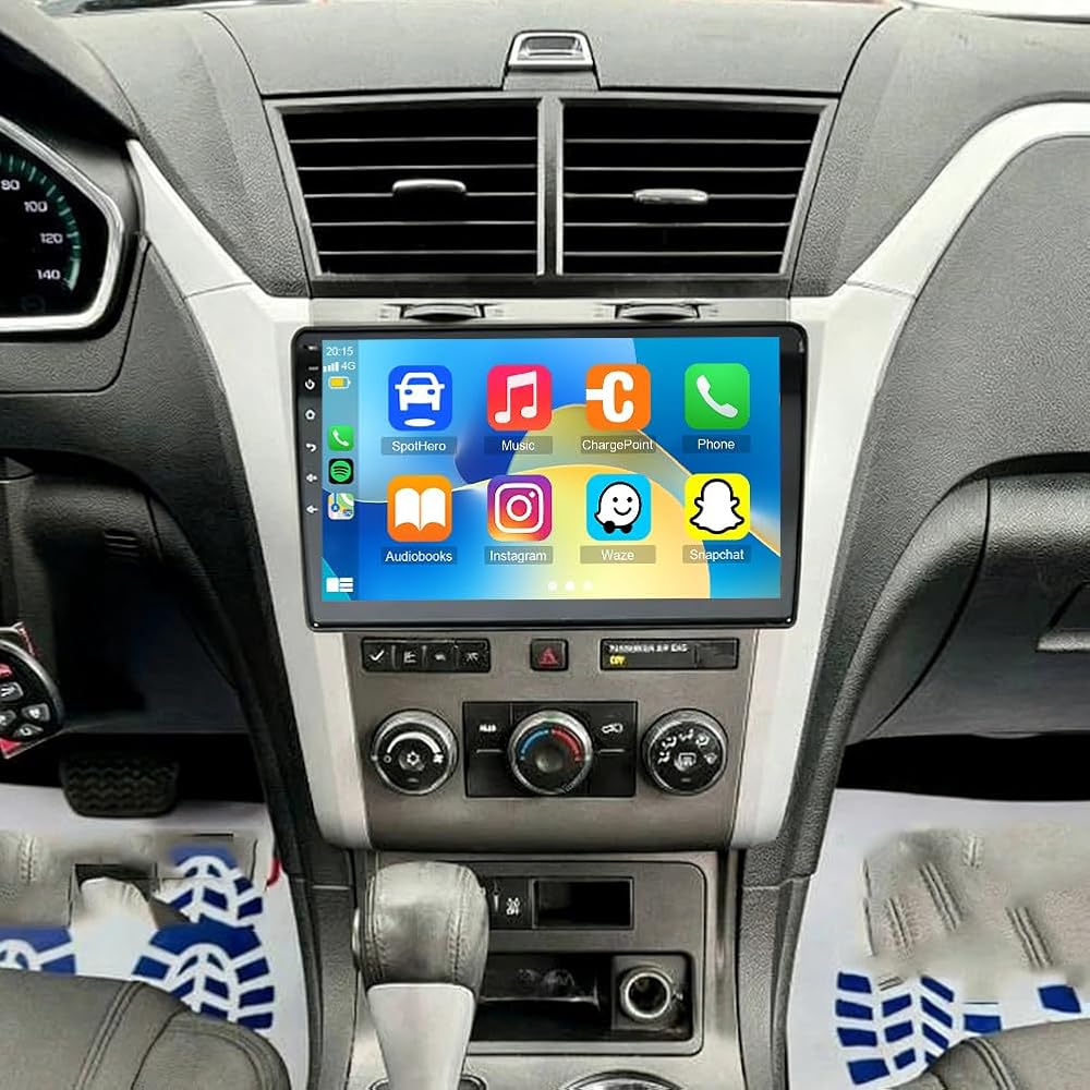 10 Inch IPS Touchscreen Android 15 Car Stereo for Chevrolet Traverse 2009 2010 2011 2012 with Wireless CarPlay & Android Auto Car Radio,Support WiFi 6, Bluetooth 5.4, Backup Camera, SWC