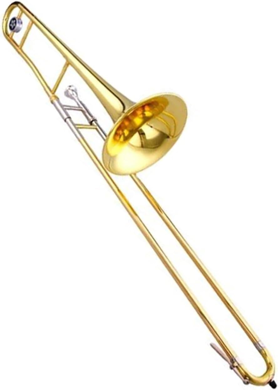 Professionals euphonium Gold Lacquer Bb Tone Slide Alto Trombone With Yellow Brass Key