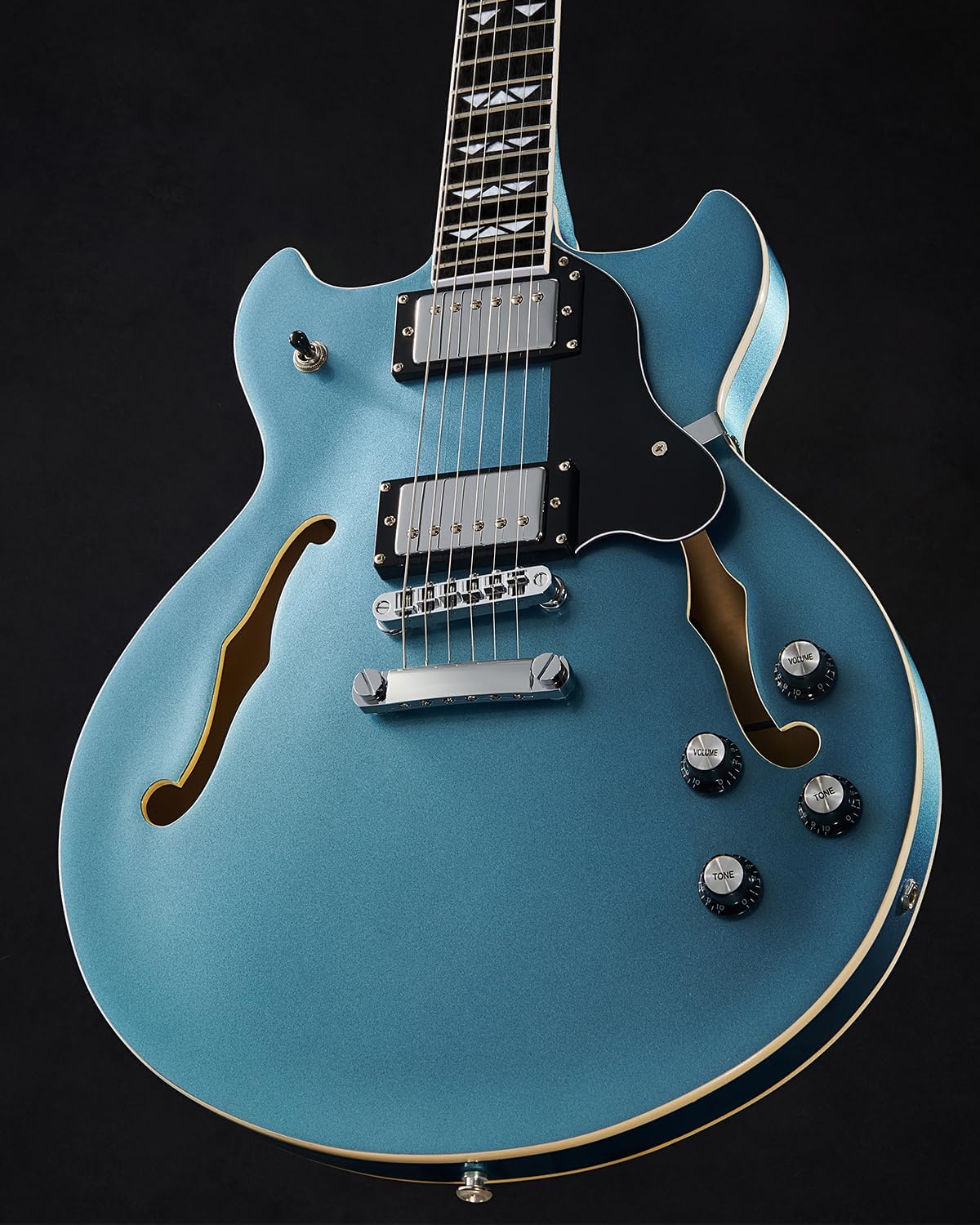 WestCreek 333 Electric Guitar with 6 String, Semi Hollow Body Jazz Electric Guitar, Humbucker Pickups, Rosewood Fretboard, Rounded End Jumbo Frets, Full size