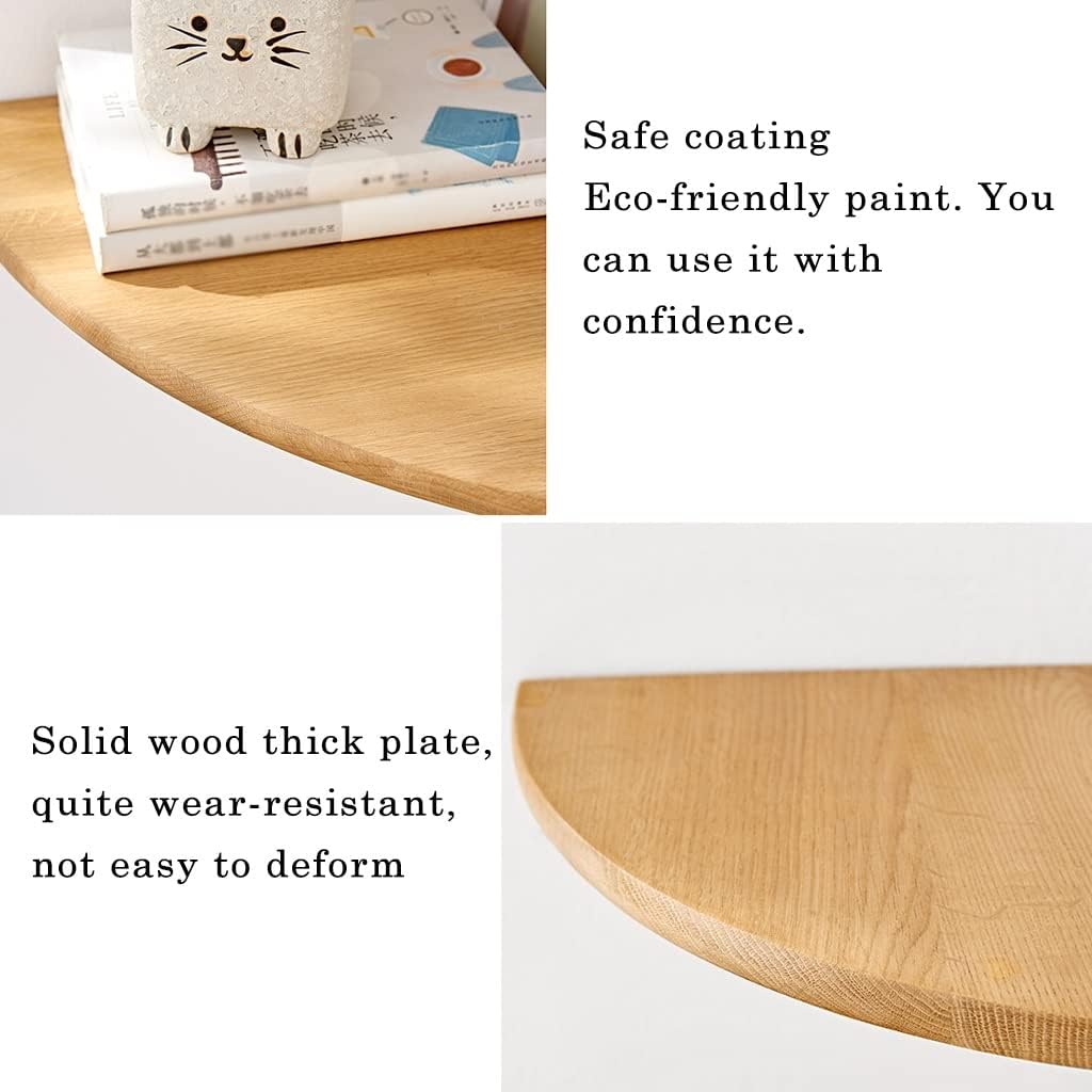 Open Shelf / Storage Rack Wall Mount Corner Shelf, Floating Shelf Wood Wall Bracket, Round Edge Hanging Wall Shelf Wall Floating Display Bookshelf Decorative Embellishment Bedroom ( Color : Brown-9.8