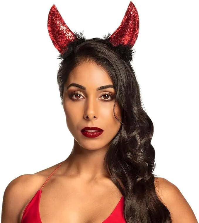 Boland 01069 – Headband Devil Horns Hats and Other Headgear Red/Black