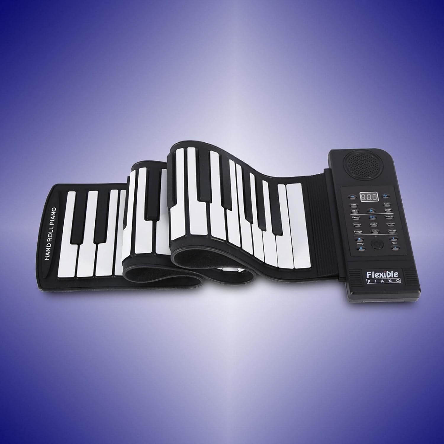 Roll up Piano,Portable 61-Keys Roll up Soft Silicone Flexible Electronic Keyboard Piano，for Home, School,For Birthday Gift