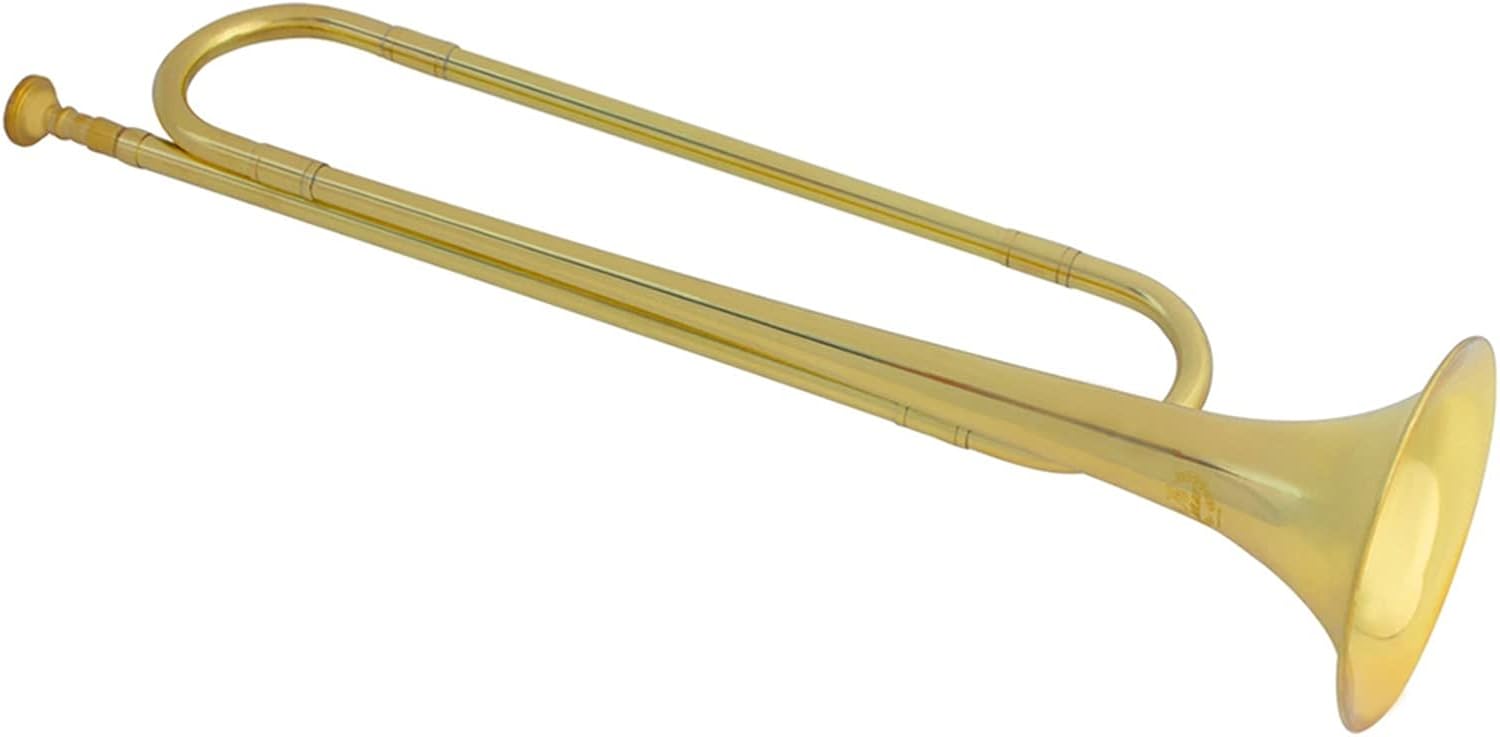 KESHUO Trumpet Professional Brass Instrument Youth Horn Bugle for Musical School Band Cavalry Beginner Military Orchestra Trumpets (Color : Golden)