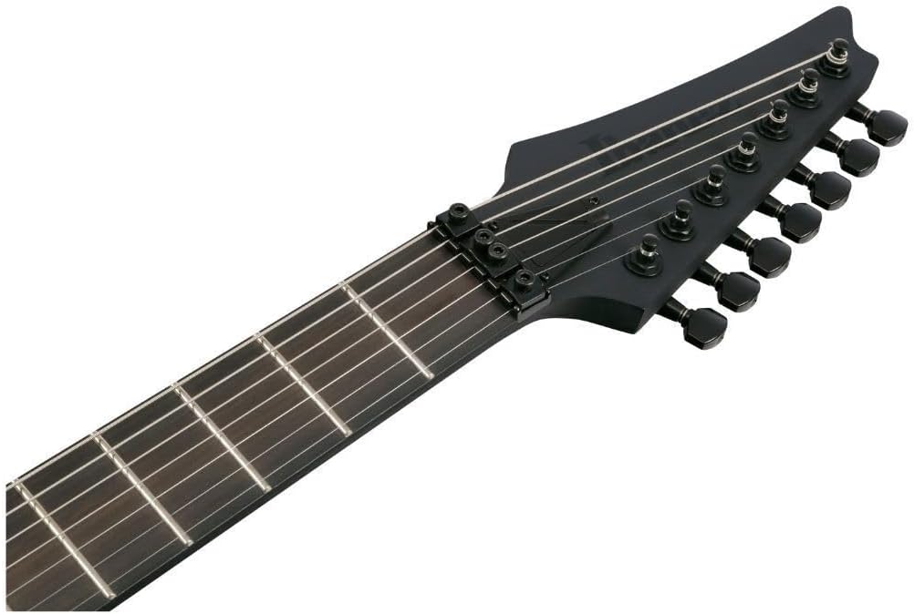 Ibanez RGRB720 Iron Label 7-String Right-Handed Electric Guitar with Nyatoh Body, Maple Neck, and Ebony Fingerboard (Black Flat)