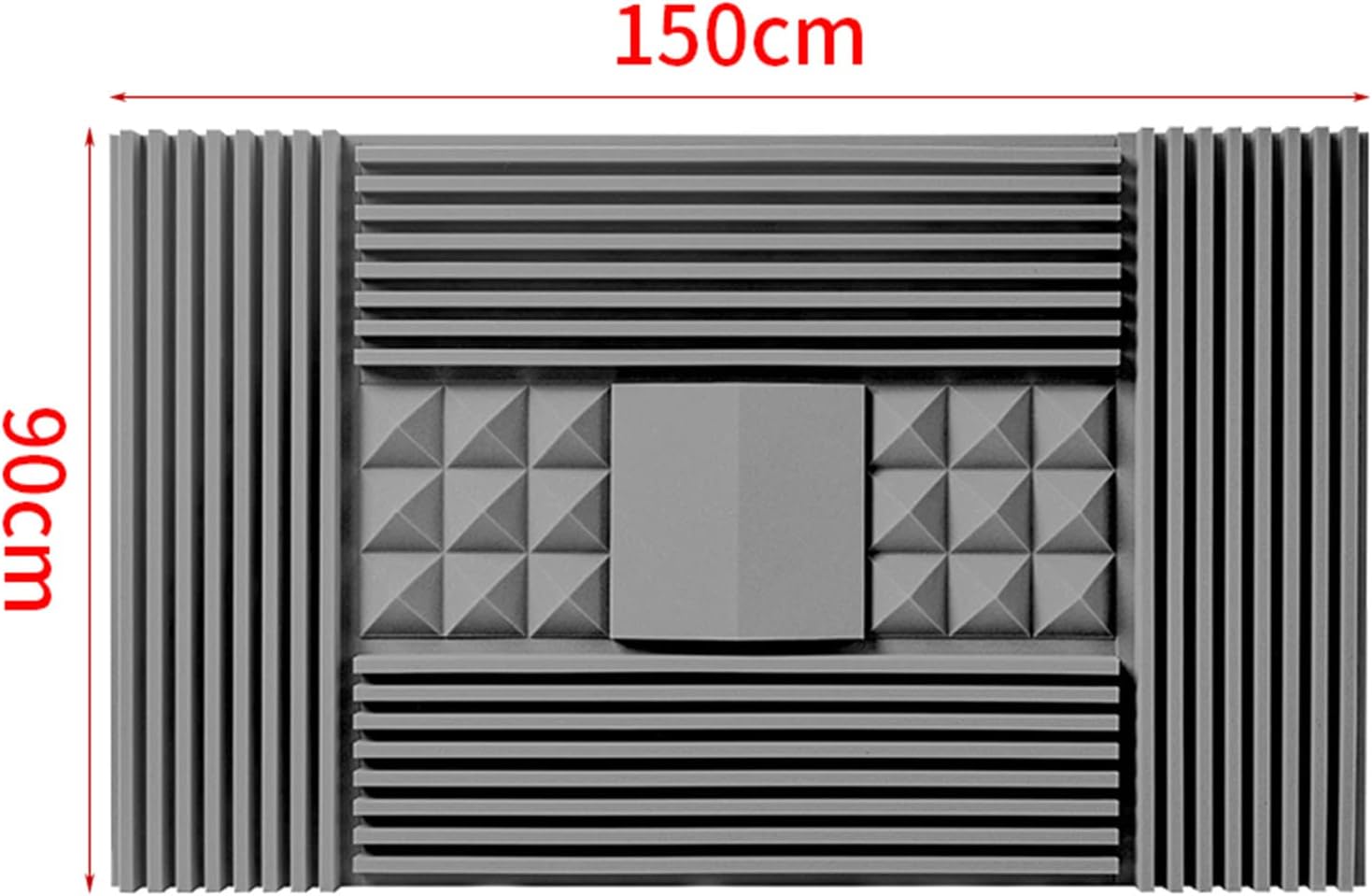Soundproofing Foam Panels, Pyramid Acoustic Foam 7.5cm Thick Anti-inflammatory Sound Absor Foam Panels (#9 150 * 90 * 7.5cm) (#6 150 * 90 * 7.5CM)