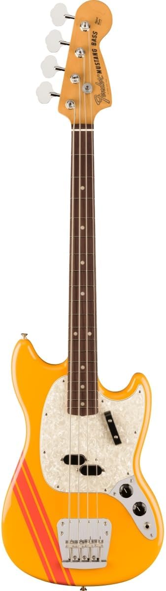 Fender Vintera II '70s Mustang Bass - Competition Orange with Rosewood Fingerboard