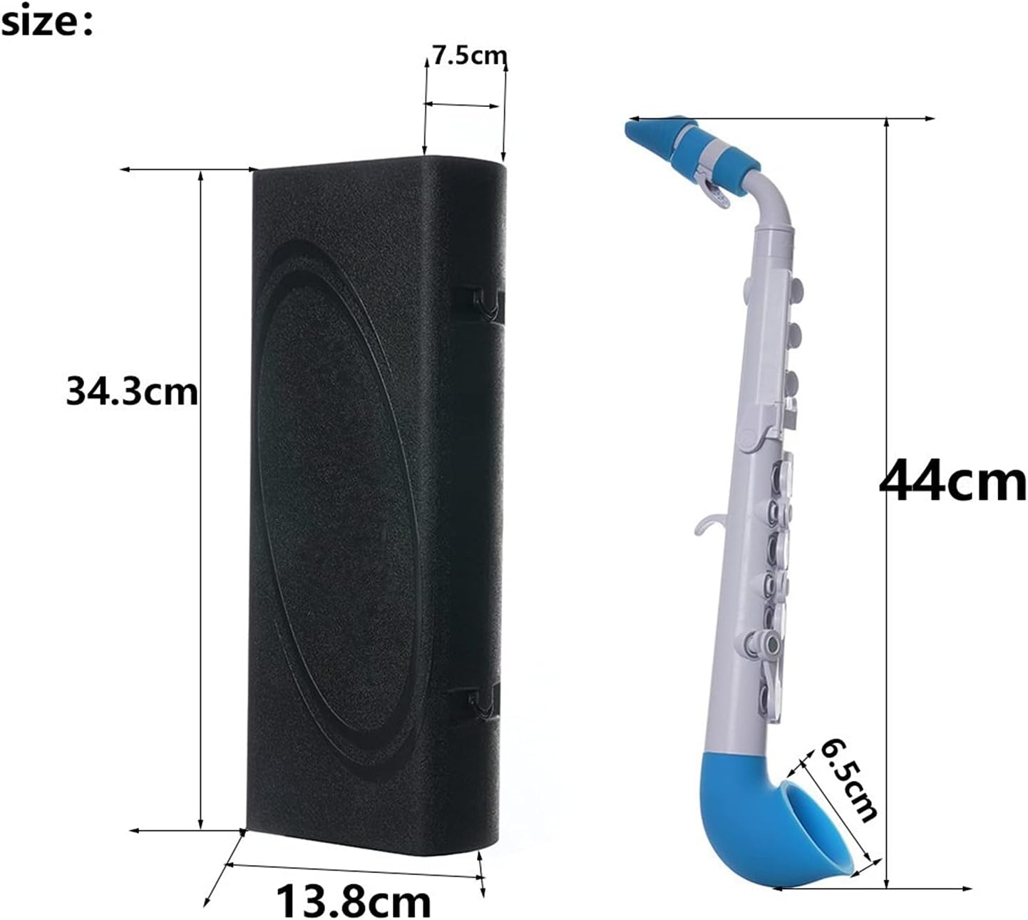 Sax Beginners Kit British Ultra Lightweight Saxophone Waterproof Plastic Children' s Beginner Children' s Enlightenment Plastic Instrument Wind Instrument (Color : Black Magenta)