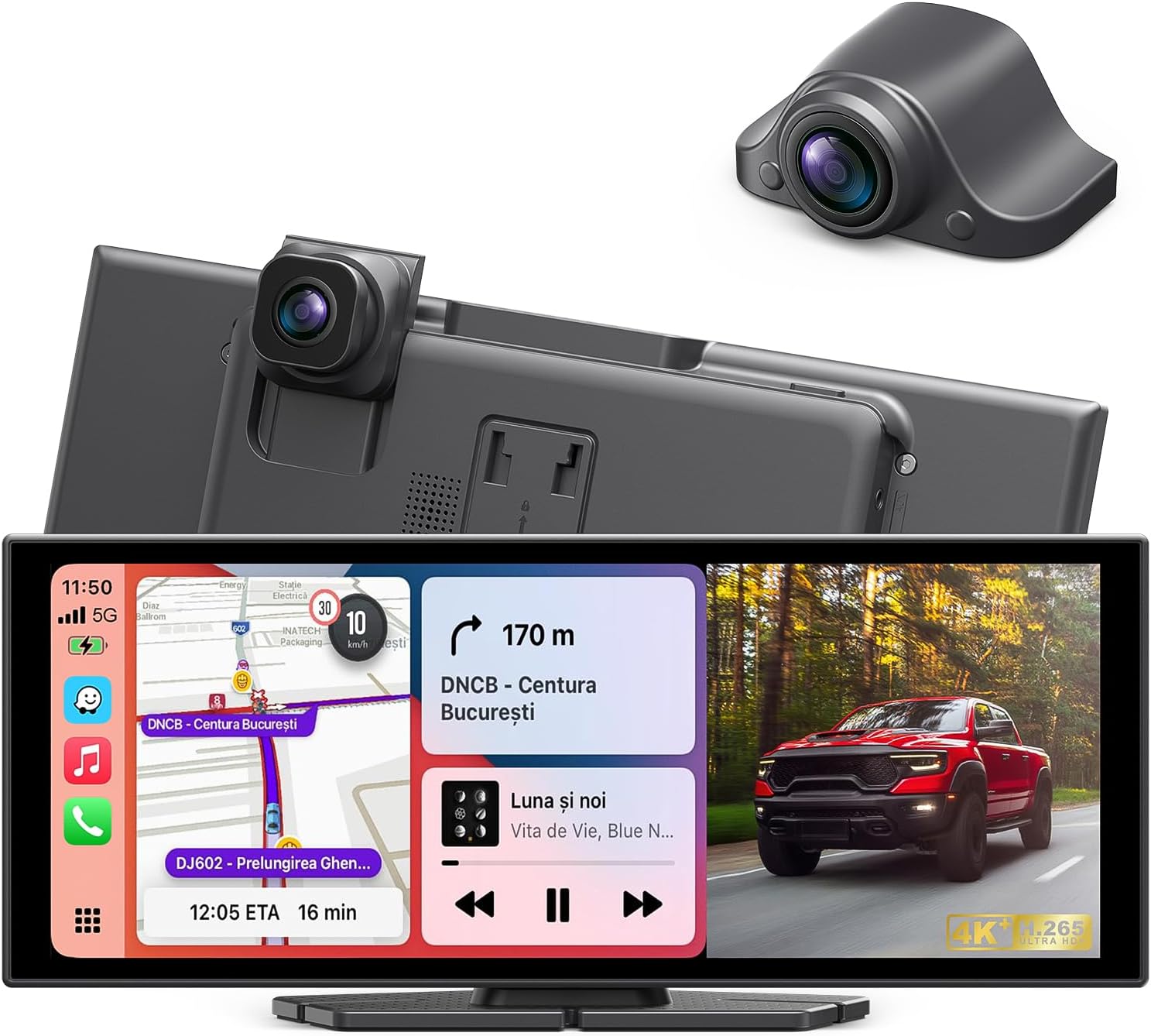 Portable Wireless CarPlay Screen, 10.26