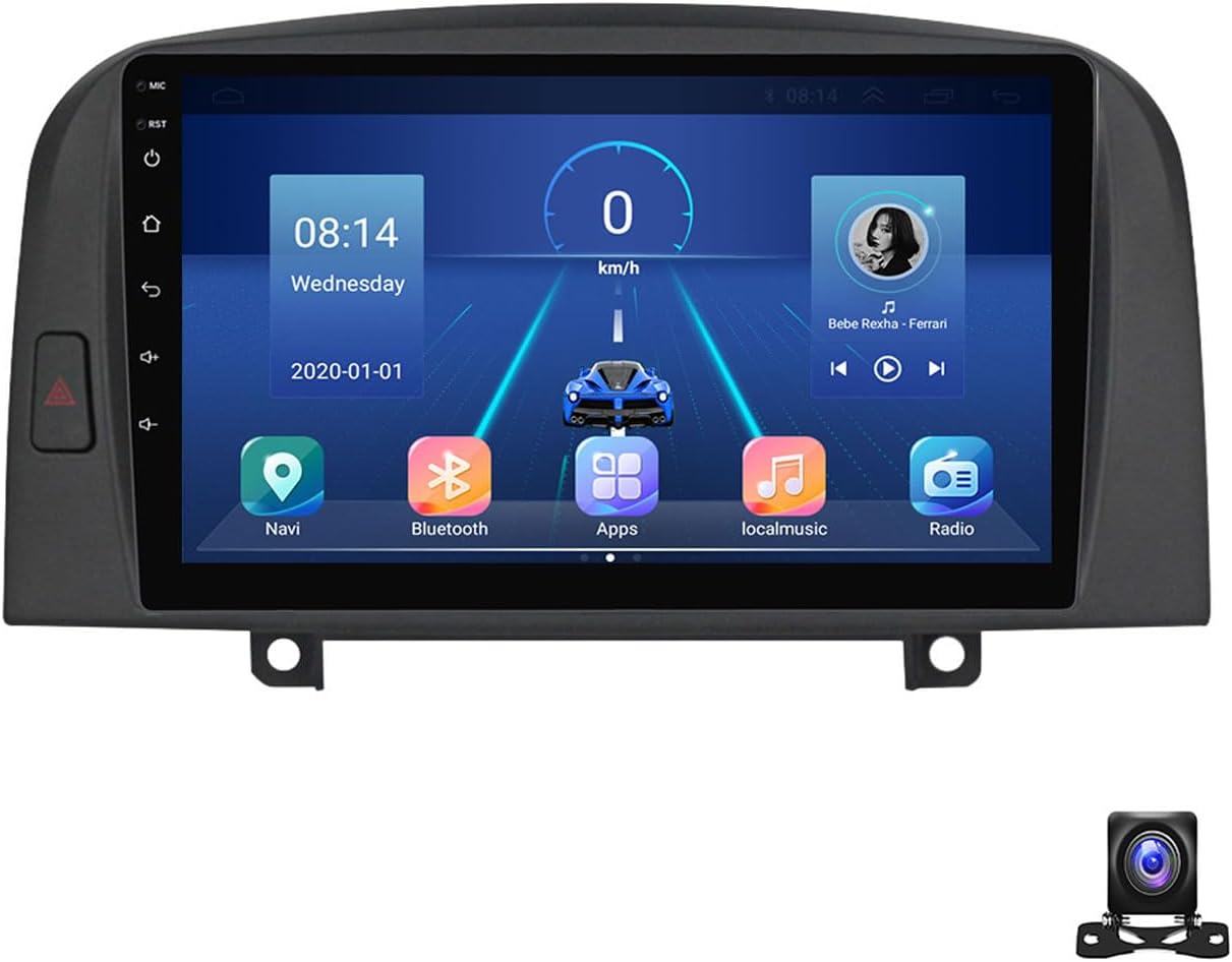9 Inch Car Stereo Double Din Radio Compatible with Hyundai Sonata NF 2004~2008 Car Multimedia Navigation Compatible with Carplay Android Auto, Navigation, SWC, Backup Camera,M90S 1G+32G