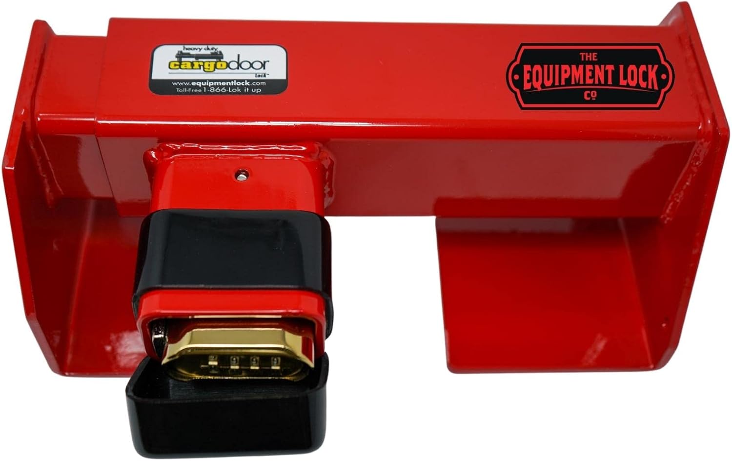 Equipment Lock Heavy Duty Cargo Door Lock - Powder Coated Steel Shipping Container Lock - Maximum Security Semi Trailer Door Lock - Semi Truck Accessories and Trailer Security (Combination)