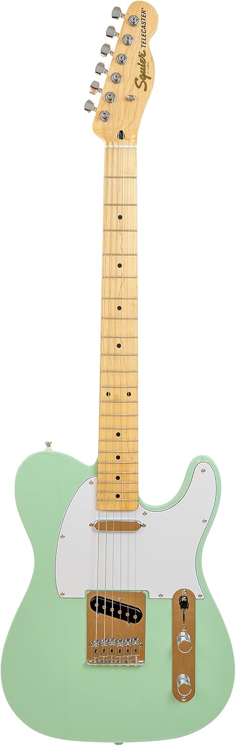 Fender Affinity Series Telecaster - Surf Green Bundle with Gig Bag, Tuner, Strap, Picks, and Austin Bazaar Instructional DVD
