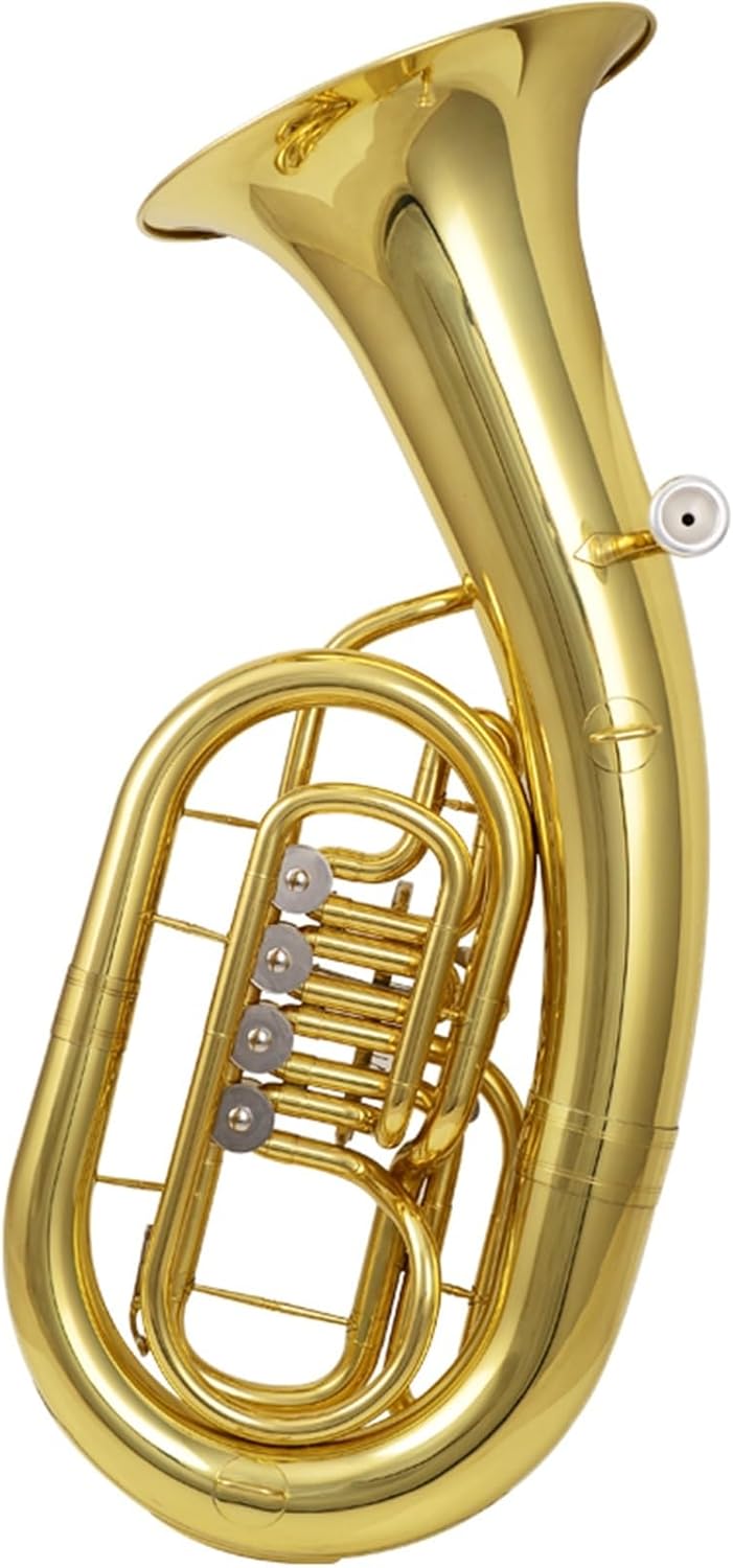 Beginner euphonium Flat Key Euphonium Playing Instrument Gold And Silver(Gold)