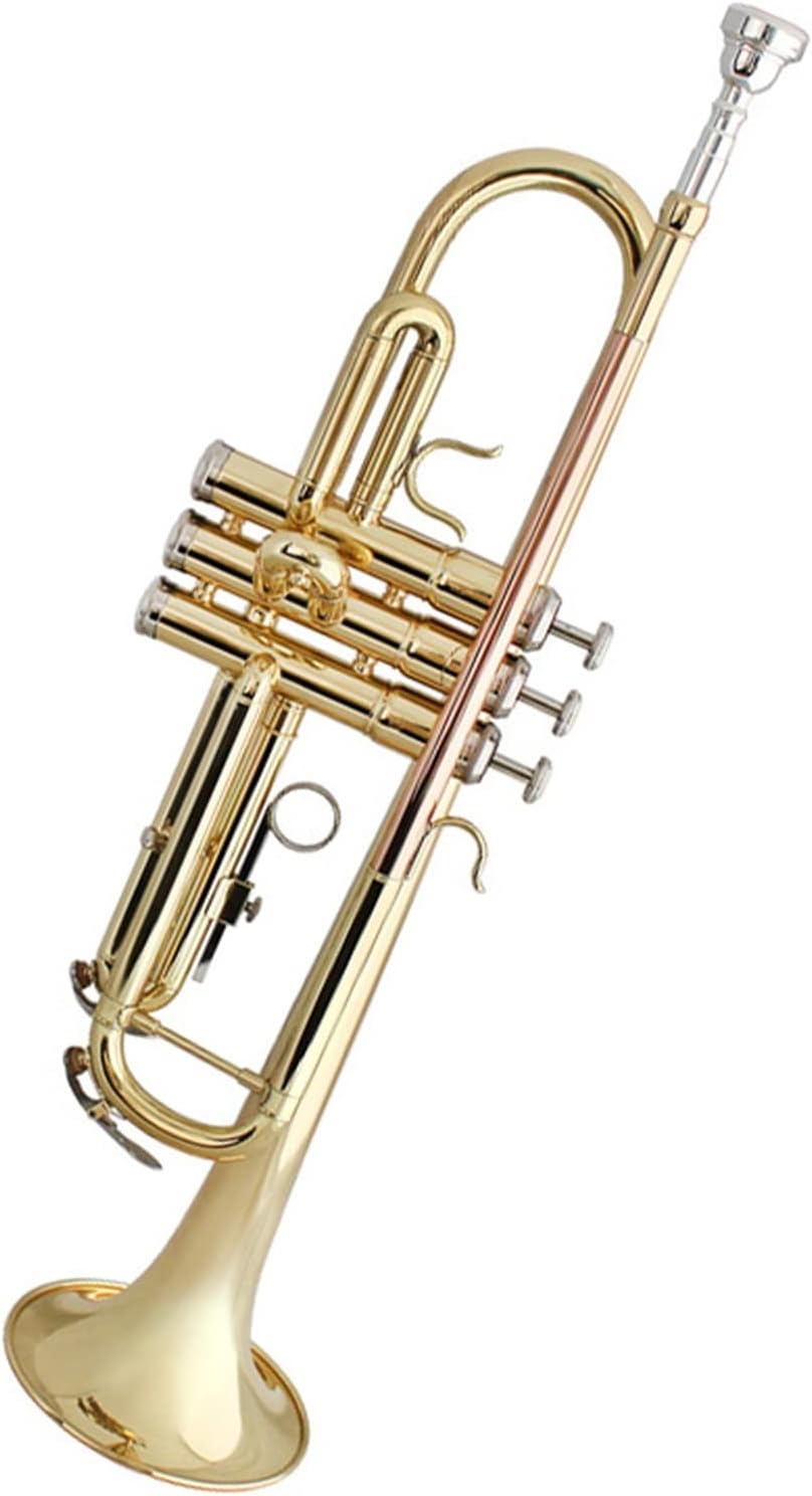 B-Flat Three-Tone Standard Trumpet Instrument Student Wind Band Learn to Play Exam Brass Instruments Professional Trumpet