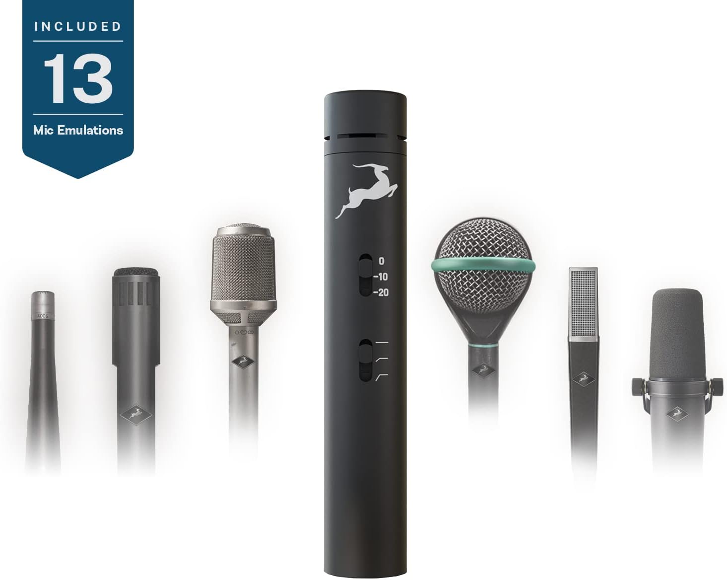 Antelope Audio Edge Note Small Diaphragm Modeling XLR Microphone — Dynamic Studio Cardioid Condenser Mic for PC Gaming, Podcasting & Recording — High SPL w/Pad Attenuator for Drums, Brass & Strings