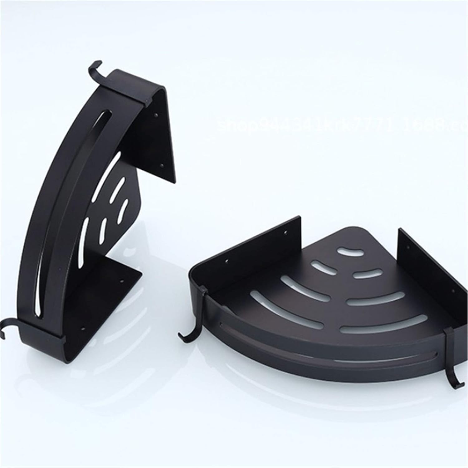 Toilet Washstand Bathroom Corner Stand Space Aluminum Black Bathroom Shelves Wall Mount Corner Shower Rack Shampoo Storage Rack Bathroom Accessories Storage