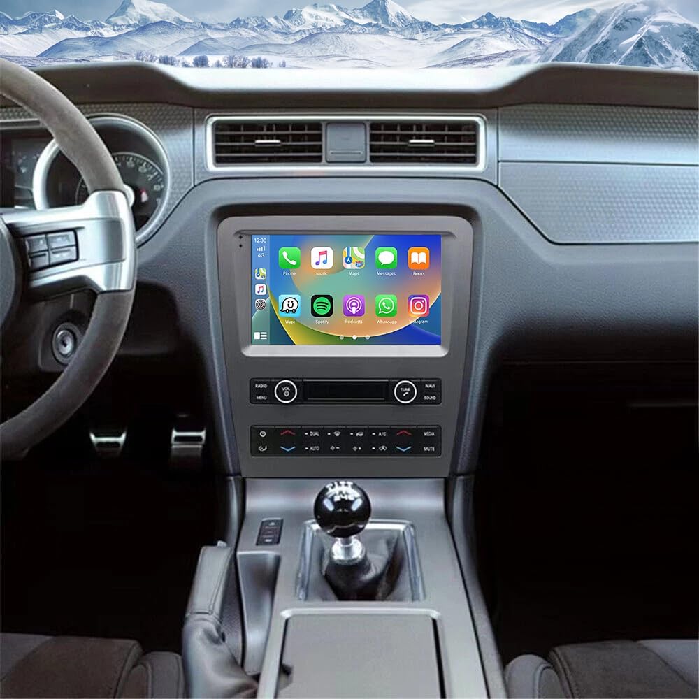 Double Din Car Stereo Radio Android 13 Compatible with Mustang 2010-2014 9
