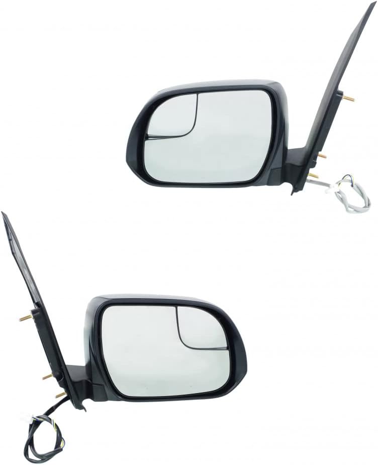 For Toyota Sienna 2015 16 17 18 19 2020 Door Mirror Driver and Passenger Side | Pair | Power | Non-Heated | Textured | Replacement For 87940-08140, 87910-08140 | TO1320338, TO1321338