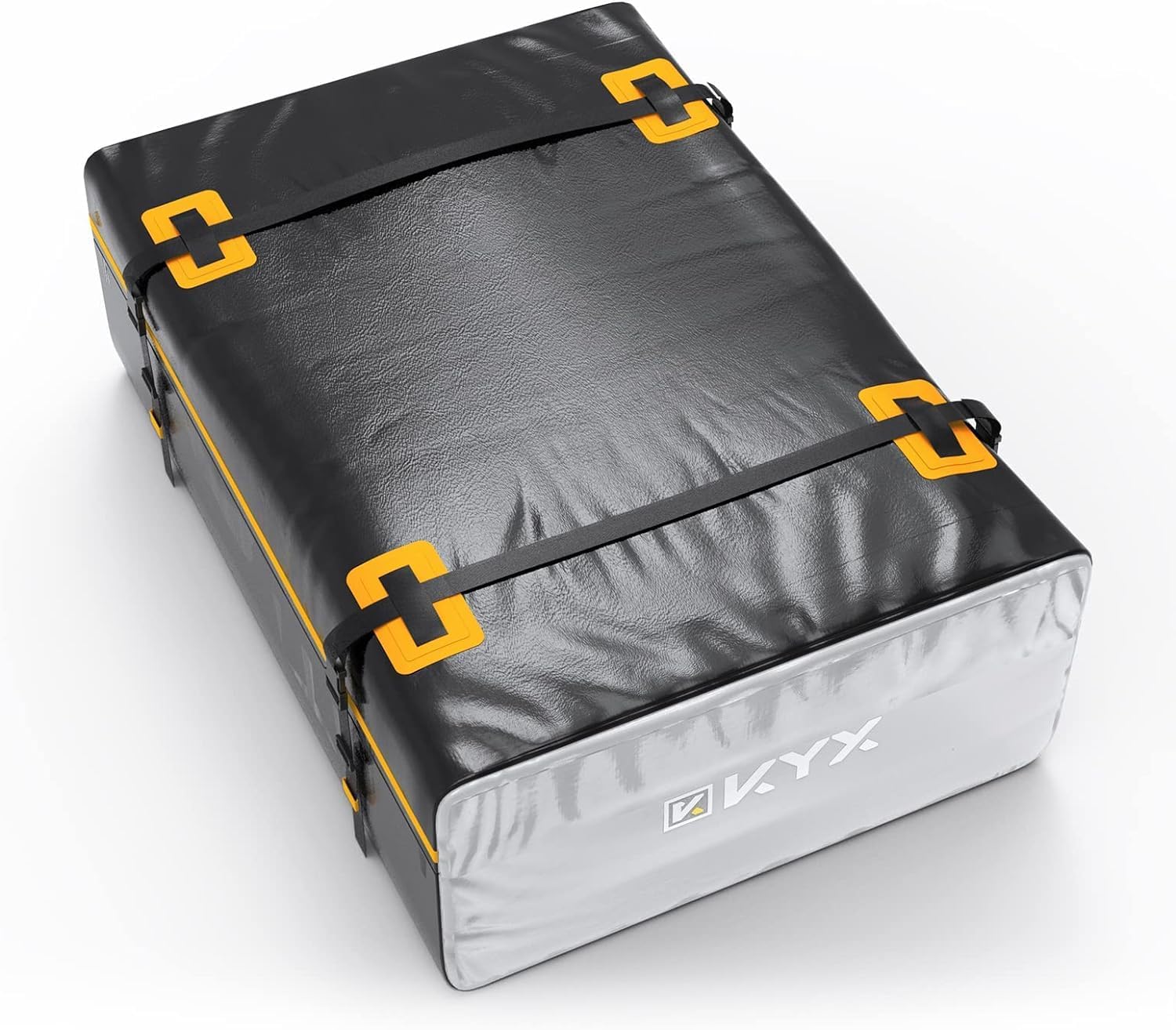 VIWIK 15 Cu.ft. Car Cargo Roof Bag,Anti-Tear Vehicle Cargo Carrier Bag, Rooftop Cargo Carrier-Heavy Duty Luggage Bag with Rain Curtain, Reinforced Straps Car Top Soft Shell Carrier, PVC Fabric Black