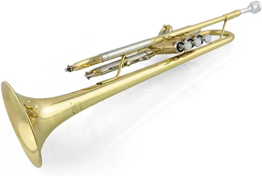 B-Flat Lacquered Trumpet with Transparent Treble and Bass, Suitable for Professional Stage Performance, Grade Examination, Teaching