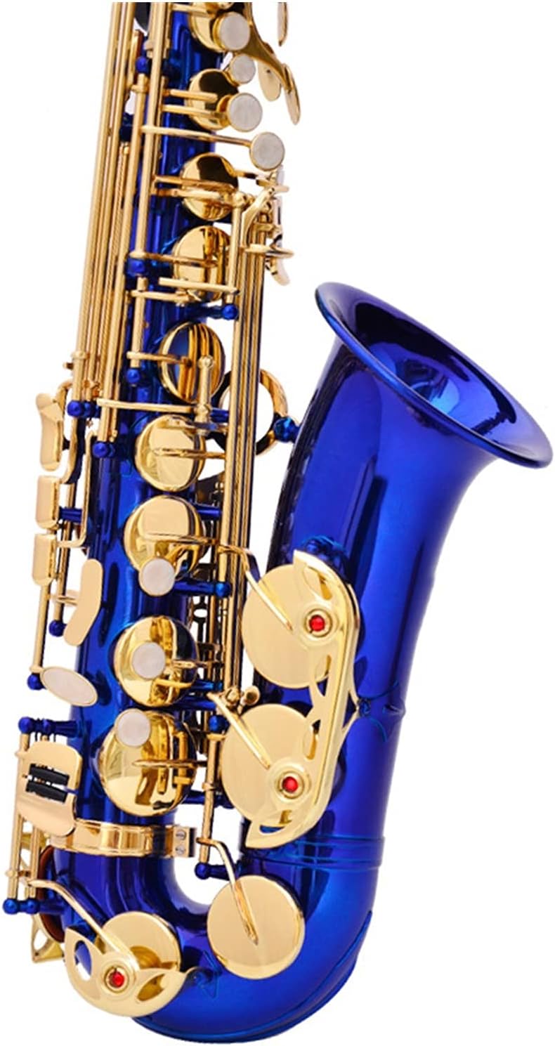 Saxophone Straight E Flat Alto Saxophone Sky Blue Gold Key Key Type Woodwind Instrument