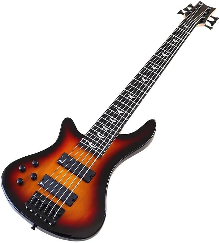 Left-Handed 6-String Electric Bass Guitar, 43-Inch Full Size,Solid Basswood Body,24-Fret Technical Wood Fretboard