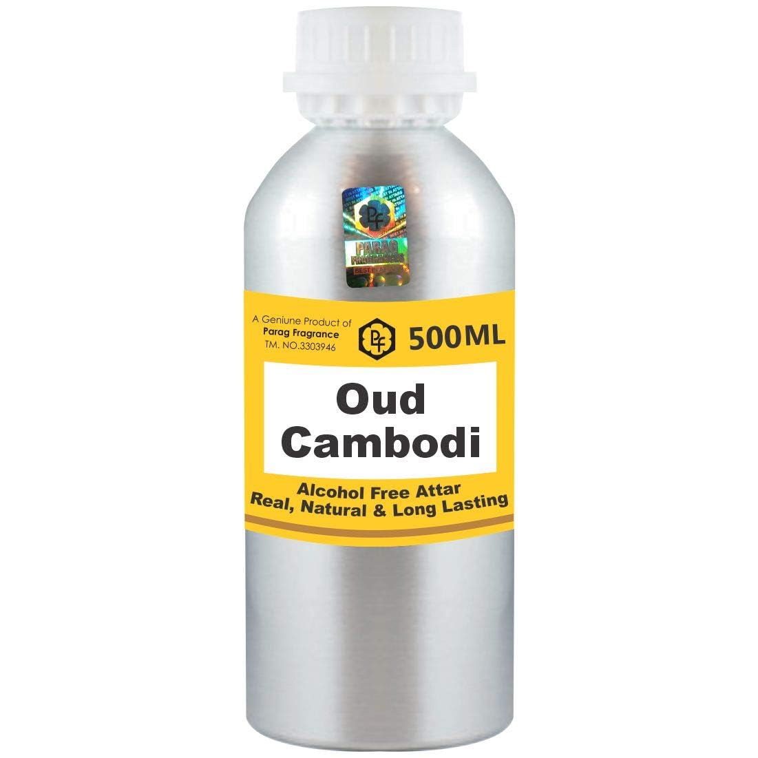 P'arag Fragrances Oud Cambodi Attar 500ml Wholesale Pack A'ttar (Alcohol Free, Long Lasting Attar For Men - Women & Religious Use) Worlds Best A'ttar | Itra | Fragrance Oil | Scent
