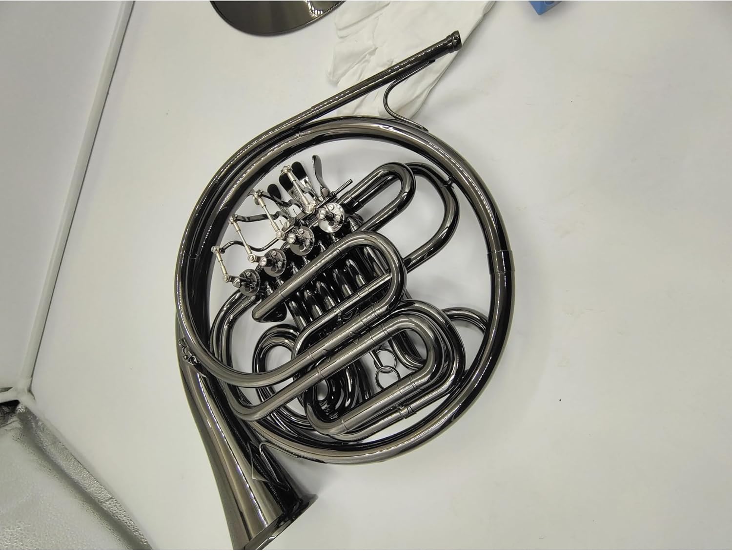 Brass French Horn F/Bb French Horn Split Double Row Four Keys Nickel Plated Professional Musical Instrument With Case