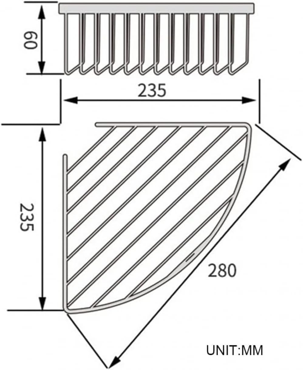 Corner Shower Caddy Bathroom Shelves, Bathroom Shelves, Brushed Gold Metal Shower Corner Shelf, Wall Mount Shampoo Storage Shelf Rack, Bathroom Basket Holder