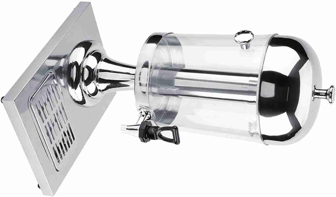 Keenso 8L Stainless Steel Juice Machine Cold Hot Beverage Dispenser for Restaurant Hotel Bar (single head silver)