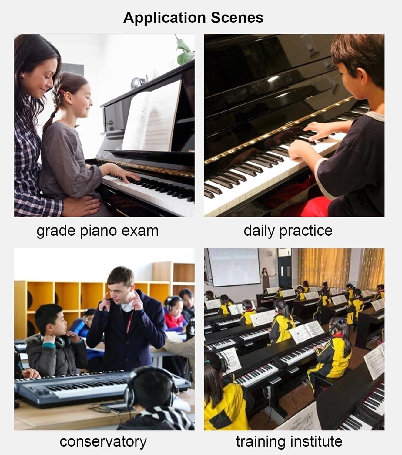 88 Keys Electric Keyboard Digital Piano With Stand Sustain Pedal Portable Electronic Keyboard Full Size Touch-sensitive Support Bluetooth MIDI For Beginners Adults Children (Color : Black)