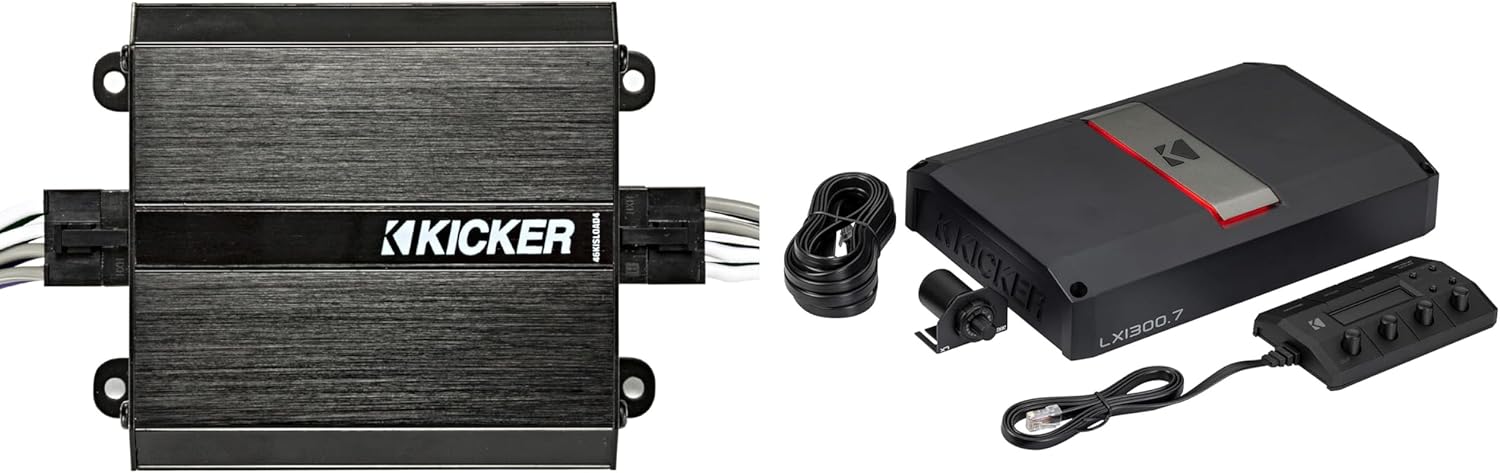 Kicker LX1300.7, 46KISLOAD4 Smart Radio Interface, 4-Channels Full Range 125 Watt, 2-Channels 65 Watt & 700 Watt Subwoofer Channel (51LX13007)