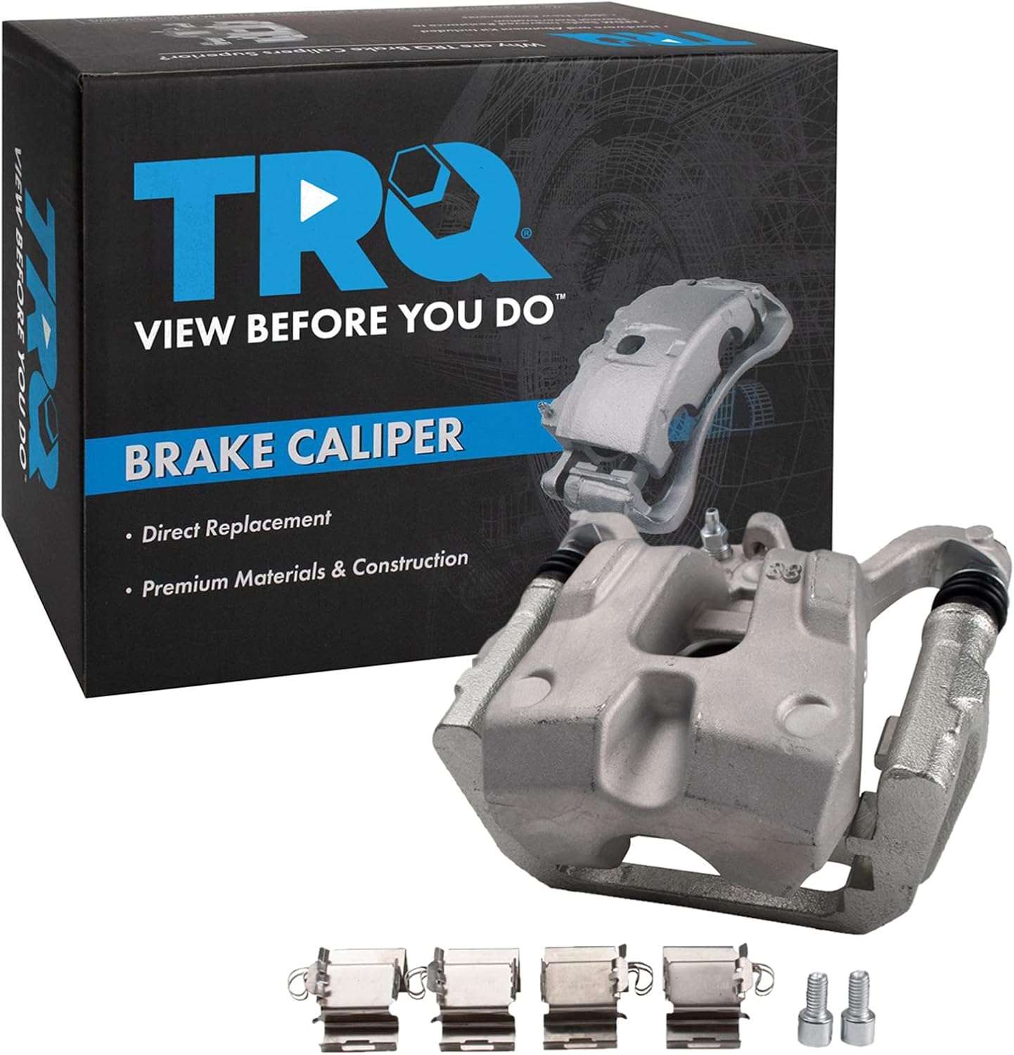 TRQ Rear Left Brake Caliper w/Bracket Drivers Side Compatible with 2015-2017 Chrysler 200 2016-2020 Jeep Cherokee